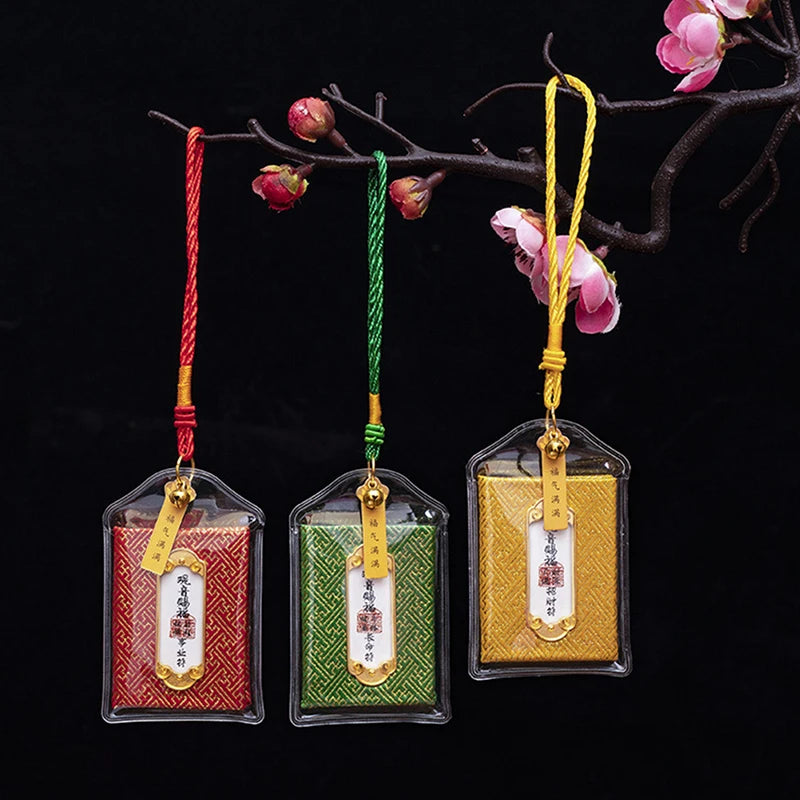 Buddhism Monastery Temple Guan Yin Buddha Efficacious Amulet Pendant Bless Family Safety Health Good Luck Career Gifts Lucky Bag
