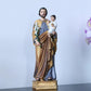 St. Joseph and Child Jesus on Base Heavenly Protectors 20cm Resin and Stone Religious Gift Decoration