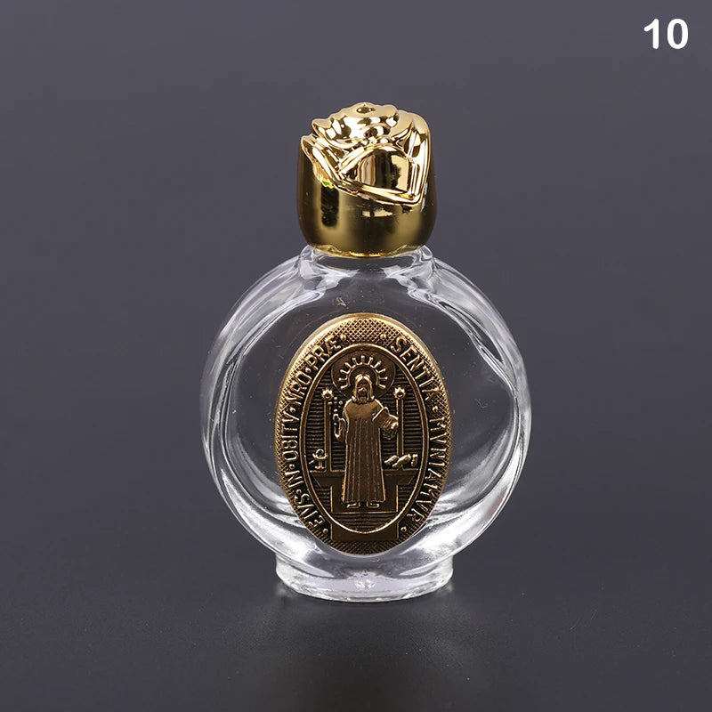 Empty Holy Water Jesus Bottle Religious Bottle Christian Baptism Supplies Refillable Portable Cosmetic Packaging Empty Bottle