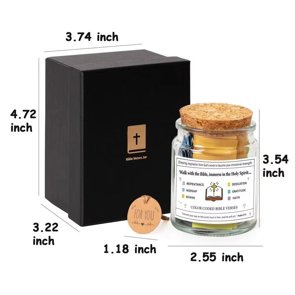Bible Verses Jar for Emotions and Feelings with Coloring Bible Verse God's encouragement Christian gift for women and men