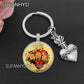 Sacred Heart of Jesus Keychains for House Catholic Key Chain for Women and Man