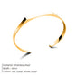 ELANDIS Wide 5MM Stainless Steel Bracelet Gold Plated Men's Minimalist Accessories Wholesale