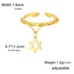 LIKGREAT Star of David Ring Jewish Hang Pendant Rings Stainless Steel Tetragram Cross Jewelry Jewish Gift for Women Men Gifts