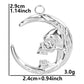 100% Stainless Steel Moon Pendants For Jewelry Making Supplies Various Luna Animal Wings Sun Star Eye Charms In Bulk Accessories