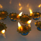 RMWIN-Indian Style 12Pcs LED Candle Floating Oil Lamp-Water-Activated Waterproof Diya For Home Decor