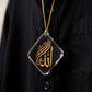 Diamond-shaped acrylic car rearview mirror pendant, a car pendant for praying for peace, a sacred Islamic car decoration.