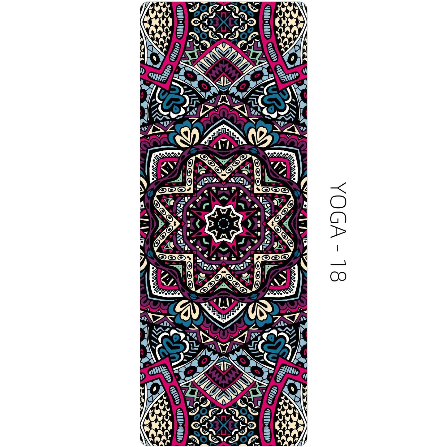 Zen Rhyme 1mm Natural Rubber Suede Yoga Mat Foldable Portable Anti-Slip Drape Gym Meditation Fitness Workout Gymnastics