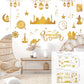 Eid Mubarak Wall Stickers Kareem Ramadan Decoration 2025 For Home Islamic Muslim Party Decor Mubarak Ramadan Window Sticker Gift