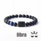 Zodiac Sign Bracelet Homme 12 Constellation Bangles Men Gemini Virgo Leo Libra Bracelet Women Friendship Gift Bracelet on Hand