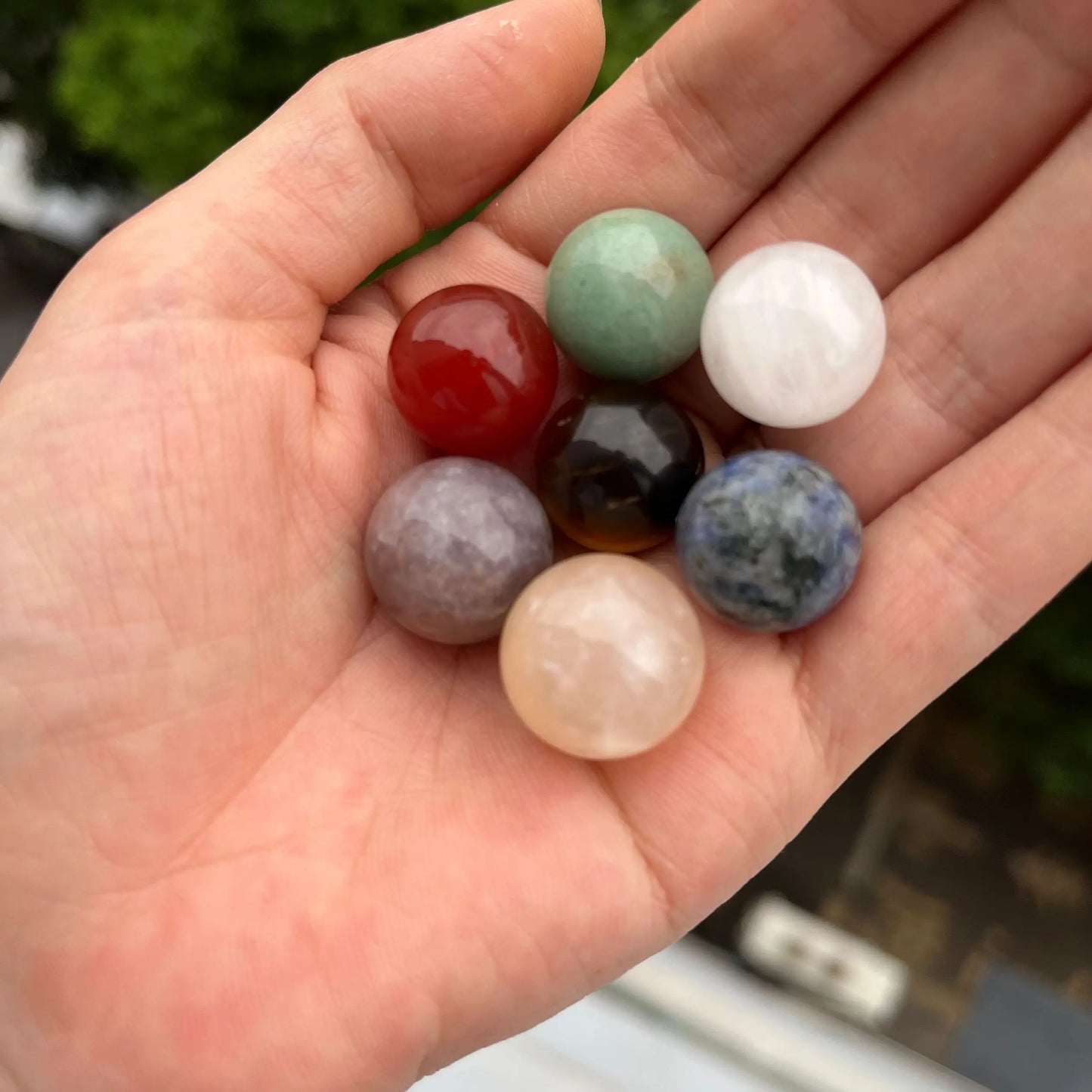 7pcs/set Nature Crystal and Healing Stone Set Chakra Balance Stone Spiritual Astrology Yoga Energy Reiki Healing Crystal Stone F