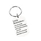 Inspirational Keychain Gift for Son Daughter Sister Brother BFF Stainless Steel Charms Jewelry Birthday Christmas for Men Women