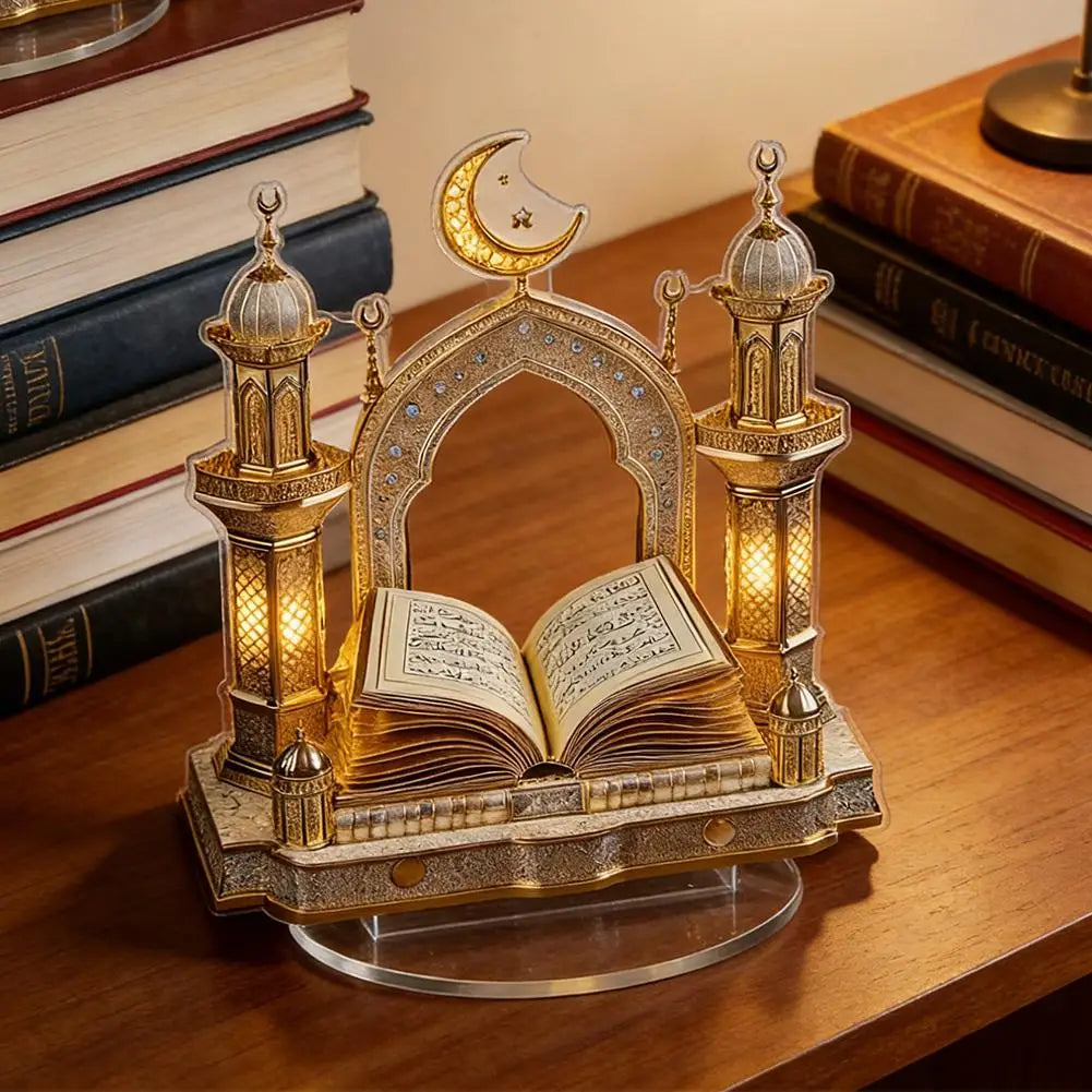 Multifunctional Exotic Architectural Ornament Exquisite Creative Desktop Accessories  Flat Home Moon Castle Acrylic Decoration