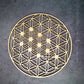 Wooden Flower Of Life Natural Symbol Sacred Geometry Ornaments Home Decoration Chakra Carved Coaster Wood Sign Wall Kitchen DIY