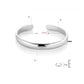 999 Sterling Silver Cuff Polishing Retro Bracelet Bangles For Women Party Wedding Jewelry Accessories Argent 925