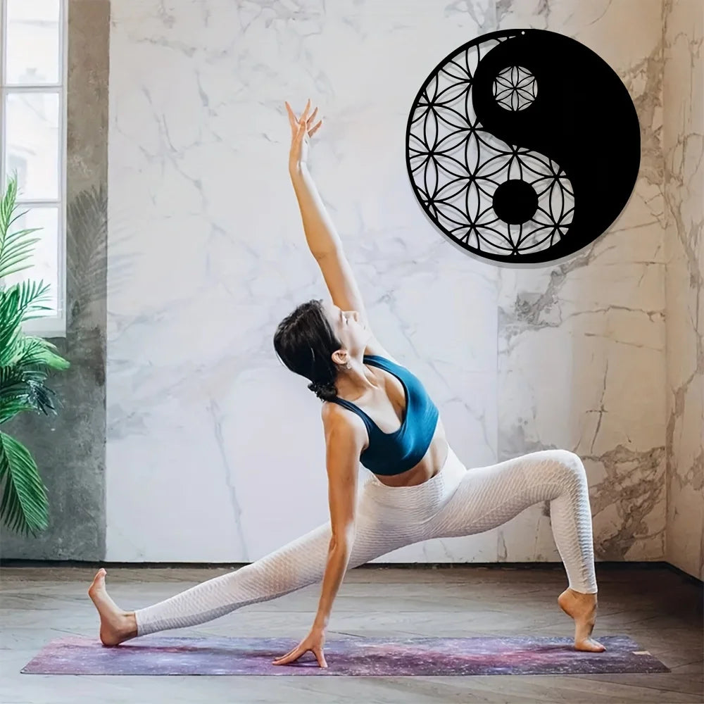 Metal Yin Yang Decoration, Metal Wall Art, Sacred Wall Art, Zen Wall Decoration, Geometric Metal Wall Decoration, Wall Hanging