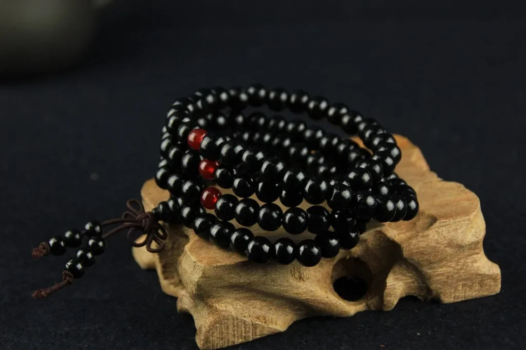 108 Beads 8mm Sandalwood Buddhist Jewelry Buddha Wood Prayer Bead Mala Unisex Men Bracelets & Bangles Jewelry