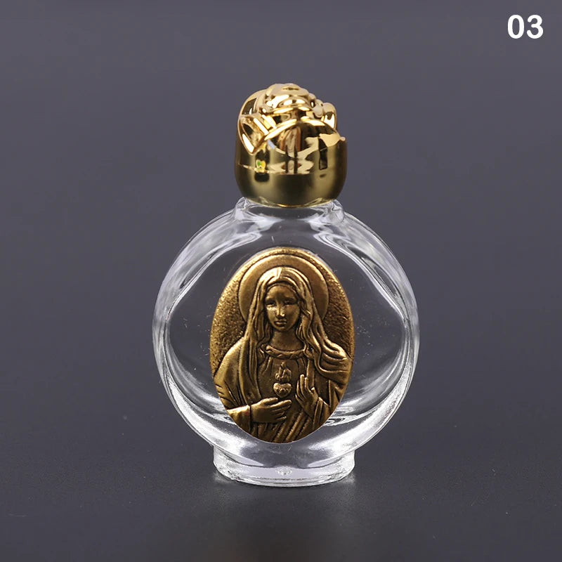 Empty Holy Water Jesus Bottle Religious Bottle Christian Baptism Supplies Refillable Portable Cosmetic Packaging Empty Bottle