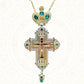 HTISOK Orthodox Cross Necklace Jesus Crucifix Pendants Gold Chain Religious Jewelry православным крестом