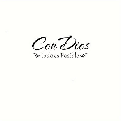 With God All Things Are Possible Spanish Faith Car Stickers Waterproof Windshield Window Trunk Vinyl Auto Decals Decoration