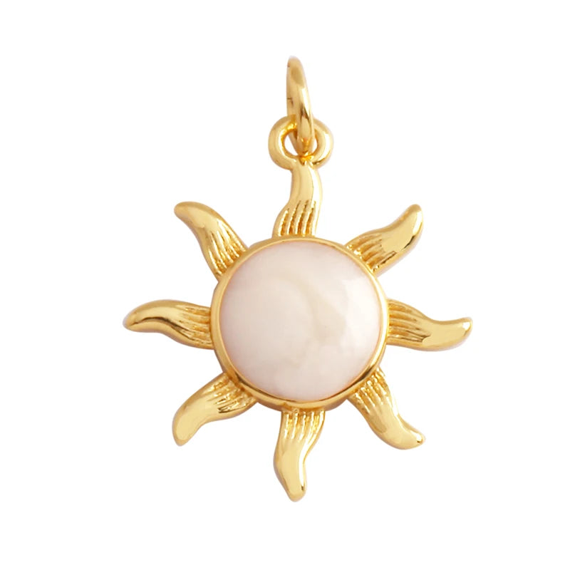 Trendy Shining Moon Star Sun Tellurion Celestial Compass Charm Pendant Gold Colour, Jewelry Necklace Bracelet Making Supply S39