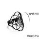 Unift Sacred Geometry Flower of Life Ring Adjustable Stainless Steel Ring Men Women Accessories Vintage Filigree Jewelry Gifts