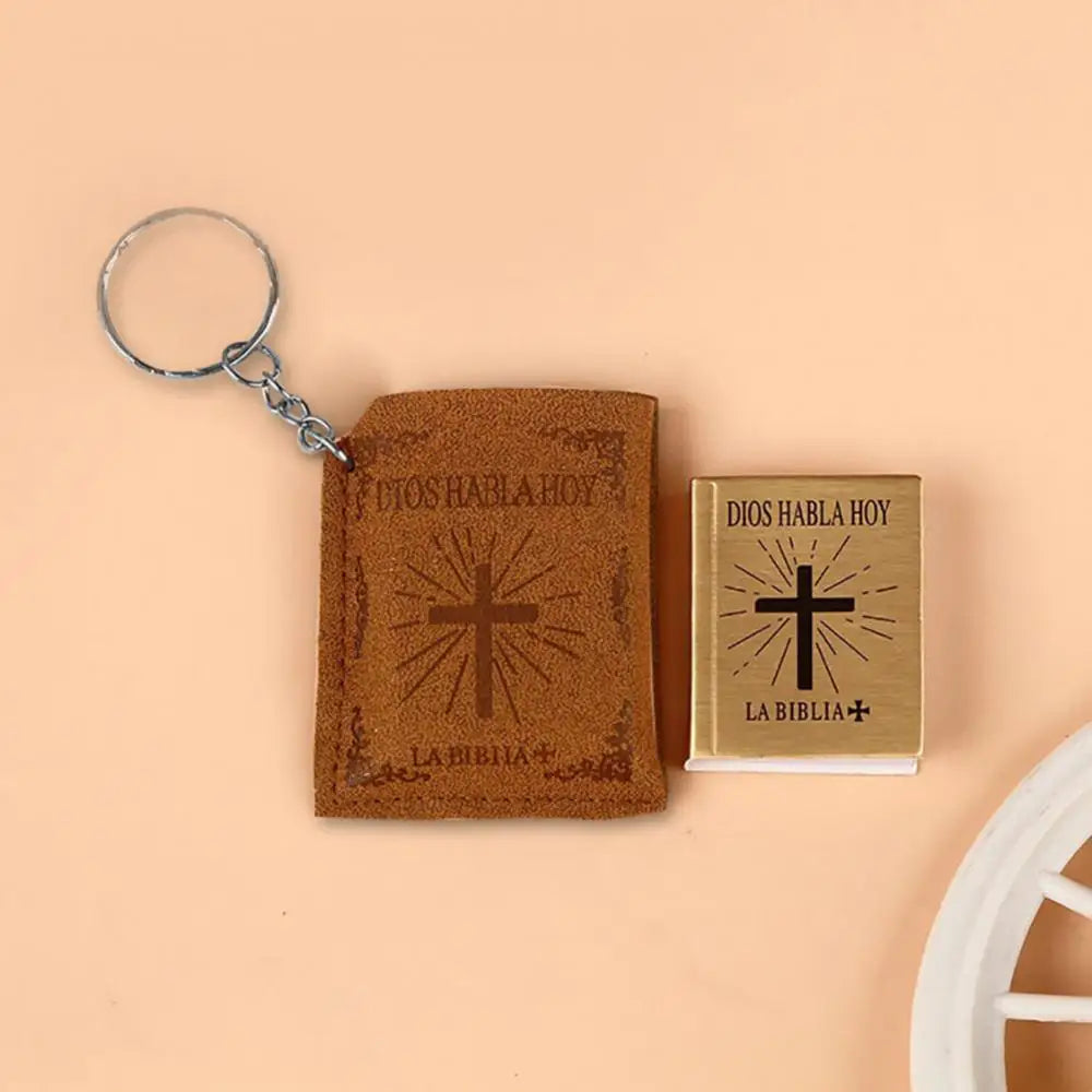 Christian Bible Spanish Pendant Keychain Bag Car Hanging Key Ring Birthday Gift Key Chain Bag Charms Keychains
