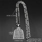 Jewish Torah Scroll Ten Commandments Necklaces Men Women Judaism Stainless Steel Gold Color Hebrew Prayer Shema Israel Jewelry