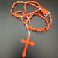 Luminous Glowing Rosary Necklace Plastic Catholic Cross Necklace Religious