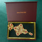 Gold Plated Catholic Orthodox Pectoral Cross with Red Green Gems and Jesus Icon Enamel for Clergy Church Liturgy Devotion Gift