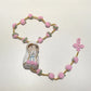 Handmade Christening Baptism wedding engagement Communion birthday Bridal Rosary with Saint Christmas Gift Home Decoration