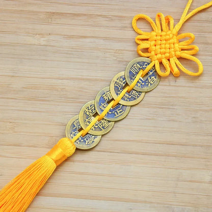 Feng Shui Coins Home Hanging Decorations Chinese Ancient Five Emperor Coins Blessings of Health Happiness Fortune Prosperity