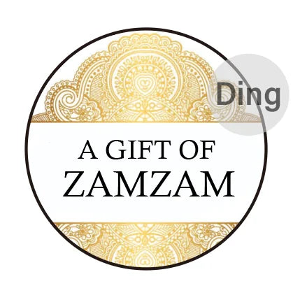 Personalised ZamZam Water Bottle Stickers Hajj Umrah Mubarak Eid Label Box Bag Seal Muslim Ramadan Kareem Celebration