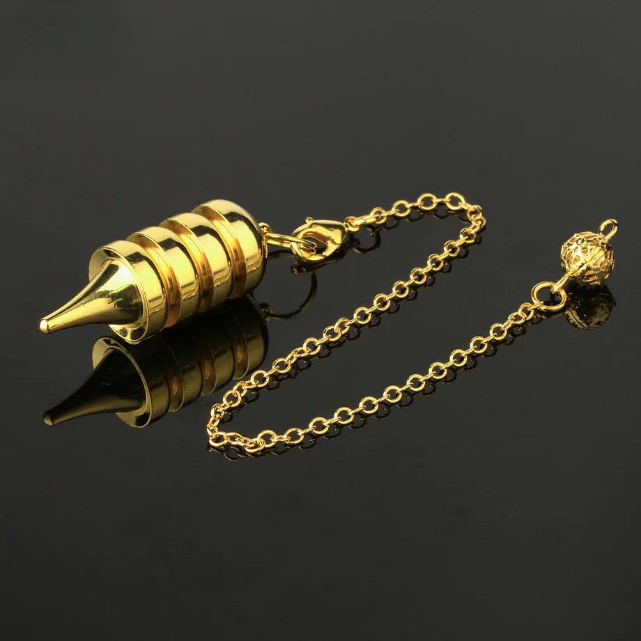 Cone 100% Copper Brass Metal Pendant Pendulum for Divination Dowsing Reiki Healing Egyptian Isis Pendulos Professional  A001