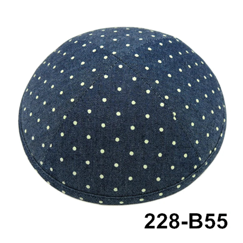 GIU 19cm Jewish Jean Denim Kippo Hats Caps Skullies Beaniest Kipa Yarmulke Kippah Dome For Wedding And Events