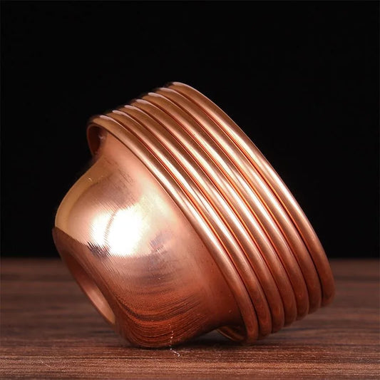7pcs Pure Copper Tribute Bowl Brass Auspicious Luster Tibetan Bowl 11cm  Holy Water Cup Buddhist Saucer Home's Gift Decorative
