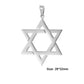 EUEAVAN 1pc Jewish Star of David Hexagram Pendant Stainless Steel Amulet Charms for Jewelry Making Necklace Supplies