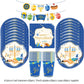 Jewish Hanukkah Birthday Party Decoration Cake Topper Balloon Candle Chanukah Party Supplies Tableware Banner Backdrop