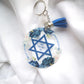 all 10pcs Print Hebrew Plexiglass Wedding Party Guest Favor Gift Bar Mitzvah Souvenir Key Chain with Ring Blessing Personalized