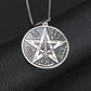 Witchcraft Pentagram Necklace Stainless Steel Men\\\\'s Jewish Hebrew Tetragrammaton Solomon Pendant  Amulet Jewelry