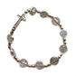 12PD Crystal Beads Stretch Rosary Bracelets with Crucifix Pendants Prayer Bracelets for Men Women Unisex Jewelry