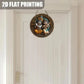Charming Round Krishna & Radha Wall Ornament: Traditional Hindu Present, Rustic Spiritual Decor Piece