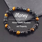Classic Black Natural Labradorite Volcanic Stone Beads Bracelet Women Men Spiritual Protection and Energetic Banlance Jewelry