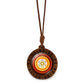 Vintage Archangel Metatron Cube Wooden Necklace Sacred Geometry Hexagram Sri Yantra Amulet Jewelry