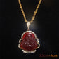 Classic Religious Emerald Green Imitation Jade Jesus Statue Pendant Necklace Men Women Christian Prayer Amulet Jewelry