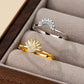 925 Silver Sun and Moon  Couple Ring Set Sky Blue Sparkling Cubic Zirconia Rings Promise Fine Jewelry Gifts for Valentines Day