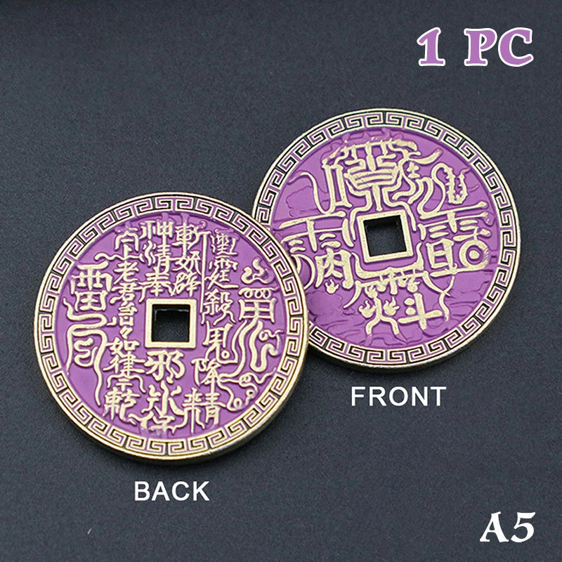 Ancient Chinese Coin Model Mountain Ghost Money Traditional Feng Shui Amulet Of Wealth Leizu Good Luck Coin Hanging Decoration