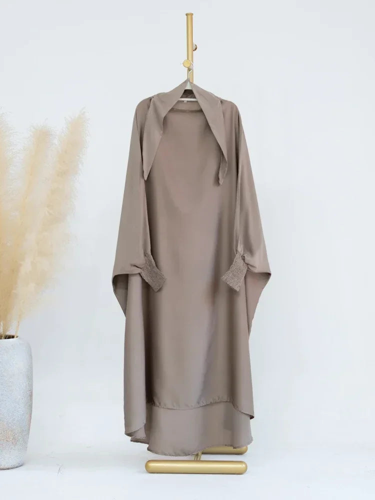Ramadan Muslim Dress Girls Kids Prayer Garment Hijab Dress Child Hooded Abaya Full Cover Niqab Islam Dubai Eid Robe 2026 Jilbab