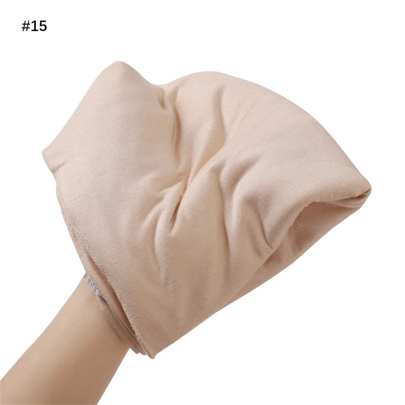 80*180cm Modal Rayon Cotton Muslim Jersey Hijab Women Solid Color Scarf Ramadan Long Shawl Plain Soft Turban Wraps Headband