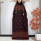 2025 Women Long Sleeves Dress Cotton Ramadan Abaya with Two Hats Muslim Women's Kaftan Dress Dubai Turkey Islam Prayer Clothing