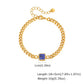 Vnox 5mm Width Adjustable Chain Bracelet for Men, Stainless Steel Acrylic Six-Sided Polished Jewelry Gifts for Husband Son‌ Him